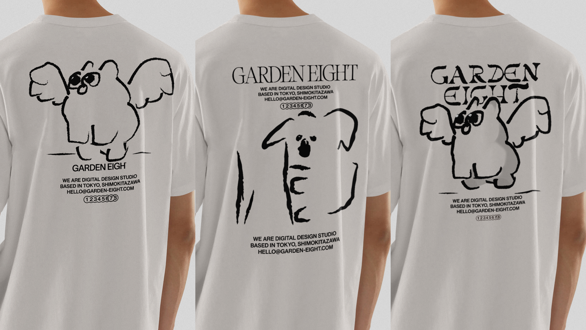 Illustration drafts for the Pachiusa Hand-Drawn Illustration T-Shirt (White)
